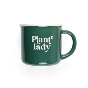 NWT Green PLANT LADY Stoneware Ceramic Mug by Ruff House